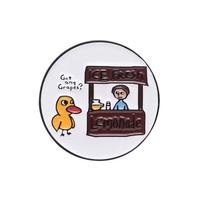 Broches en métal en gros, motif canard jaune mignon, design anime, cadeaux promotionnels, broche en alliage émaillé pour vêtements, en stock