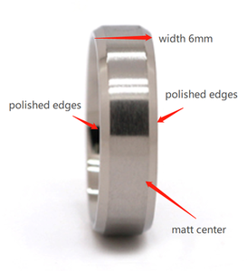 Anello Nuziale in <span class=keywords><strong>Titanio</strong></span> all'Ingrosso per Uomo, Fede Nuziale in Acciaio al <span class=keywords><strong>Titanio</strong></span> - Product Image 4