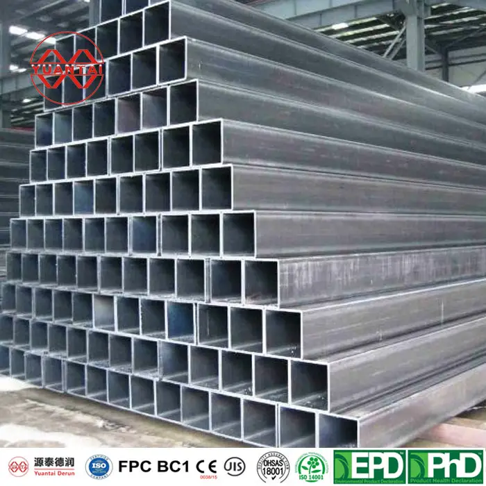 ASTM Greenhouse Galvanized Mild Carbon Steel Pipe Price Hollow Section Structural Welded steel tube Galvanized Square Steel Pipe