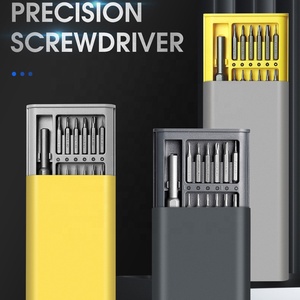 Jeu de 24 embouts de tournevis jaunes et gris, mini-outil de réparation de téléphone, tournevis de précision MYJ-6024P-AS, mini-jeu d'embouts de tournevis portables MY - Product Image 5