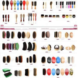 Brosse à barbe en bois noire incurvée à 360° avec logo personnalisé, poils de sanglier doux, brosse à cheveux vegan pour hommes - Product Image 6
