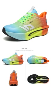 נעלי ריצה חדשות ללא החלקה ועמידות בפני שחיקה למרוץ מרתון, ריפוד פלטת קרבון, סוליה רכה עם ריבאונד - Product Image 4