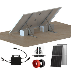 Système de supports de montage pour panneaux solaires 800W pour <span class=keywords><strong>station</strong></span> d'énergie solaire avec onduleur, surface anodisée, résistance au vent 60 km/h et à la neige 1,4 kg/m² - Product Image 1