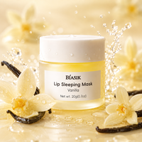 Masque nourrissant pour les lèvres à la vanille avec complexe de fruits rouges et vitamine C, soin des lèvres de nuit pour une hydratation de 8 heures, masque exfoliant pour les lèvres