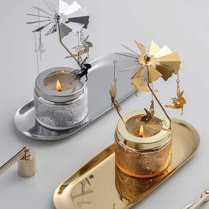 Nouveau design tasses en relief bougies parfumées sans fumée en cire de soja en gros bougie tournante étincelante personnalisée unique - Product Image 6