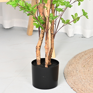 Planta artificial colgante de madera maciza desmontable con campanas, gran decoración de planta de suelo para interiores, árbol artificial para escaparate - Product Image 5