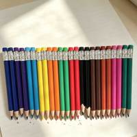 Ensemble de crayons scolaires 12 pièces, crayons triangulaires en plastique colorés de 4 pouces avec gommes assorties, emballage personnalisé avec logo