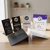 Carte NFC 13,56 MHz personnalisée avec logo, mini-étiquette standard de 100 mm, carte de commentaires Google, époxy RFID 213/215/216 T5577