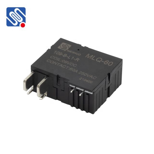 Meishuo MLQ-60-109-B-L1-R Magnetic Latching Relay 60a DC 9V 12v 24v NO 60A 250VAC Electromagnetic Relay High Power PCB 1A 1B