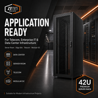 Armoire de serveur ZTmm à haute perforation 42U pour l'infrastructure des centres de données