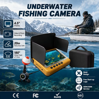 Caméra de pêche sur glace HD EYEWA de 4,5 pouces, vision nocturne, observation des poissons sous l'eau, portée de 20 mètres pour la pêche sur glace en hiver, OEM/ODM