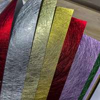 Papier de surface en fibres de soie longues enduites de résine avec paillettes, carton décoratif en fibres végétales pour emballages cadeaux de luxe