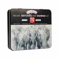 Kalour Fournitures d'Art 70 Pièces, Coffret Professionnel de Crayons à Dessin et à Croquis en Boîte Métallique avec Divers Outils de Dessin pour Artiste