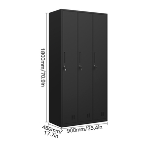 Özel Tasarım Modern 3 Kapılı <span class=keywords><strong>Metal</strong></span> Dolap Kilitlenebilir Ticari Depolama Okul Oturma Odası Mobil Büyük Kapasiteli Dış Mekan - Product Image 2