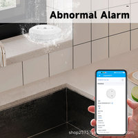 Détecteur de fuite d'eau intelligent Tuya WiFi pour maison connectée, en matériau PC, écran OLED, Zigbee 3.0, alimenté par batterie, autonomie de 12 mois, compatible Life