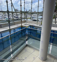 Système de main courante de balustrade de garde-corps en verre sans cadre moderne extérieur de canal en U