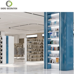 Exhibidor de Cosméticos Moderno para Salones de Belleza y Tiendas de <span class=keywords><strong>Uñas</strong></span>, con Iluminación LED, Fácil de Montar, 5 Estantes, Color Naranja - Product Image 2