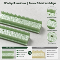 Support et pousseur de Mahjong en acrylique transparent de luxe, 20 pouces, magnétique, pour tuiles de Mahjong américain, avec bord festonné
