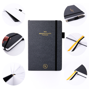 Guangao Custom Hardcover PU Leather Day Diary Daily Weekly Monthly <strong>Yearly</strong> Personal Design Business <strong>Academic</strong> A5 Journal <strong>Planner</strong> - Product Image 2