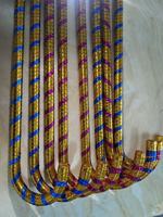 Professionnel Unisexe Arabe Danse Du Ventre Performance Poignée Bâtons PVC Creux En Plastique Canne 2 Couleur Ruban Wrap Performance Porter