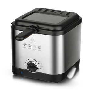 Friteuse électrique 2L avec corps en acier inoxydable, idéale pour la préparation de poulet frit et de frites. - Product Image 1