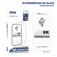 Protection d'écran en verre trempé ultra-fin anti-statique 9H de qualité AAA 8K ultra-claire pour 18 Pro Max 17 Pro Max 17E 16 15