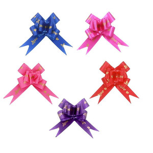 Rosa Simple hermosa cinta de PP dorada lazo de regalo mariposa tirar lazo cinta adecuada para envolver regalos decoración para fiesta de boda - Product Image 3