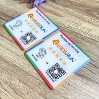 Plaque de signalisation NFC étanche pour avis Google, 120*120mm, en acrylique PVC, distance de lecture 2-5cm, pour entreprises, restaurants, magasins, adhésive