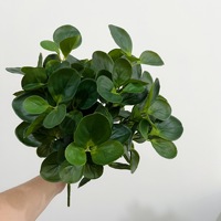 Plante verte artificielle à 7 branches, feuilles de haricot pour la décoration de salon, table à manger, mur végétal, arrangement floral