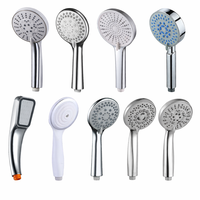 Cabezal de Ducha Manual de Alta Presión con Conexión sin Herramientas, Plástico ABS Cromado, Diseño Antiobstrucción, Ahorro de Agua, Rociador Único, Ideal para Apartamentos