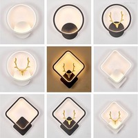 Applique Murale LED Décorative Moderne en Fer Forgé avec Capteur de Contrôle, Intensité Variable, Lumière Blanc Chaud 2700K, IRC 90, 65 Lumens, pour Chambre et Couloir