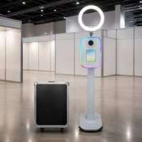 Nouvelle Cabine Photo Populaire 2026 pour iPad et Appareil Photo Reflex Numérique avec Flash et Parapluie – Idéale pour Mariages, Fêtes et Selfies