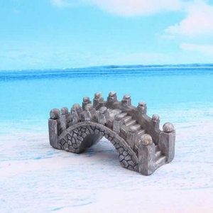 Resin Arch Bridge Gray Light Color <b>Japanese</b> Style Moss Garden <b>Ornament</b> For Miniature Landscape Decorations - Product Image 4