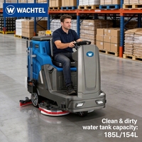 Nettoyeur de sols autoporté ergonomique avec volant à suspension pour soulager la fatigue de l'opérateur - Idéal pour les centres commerciaux