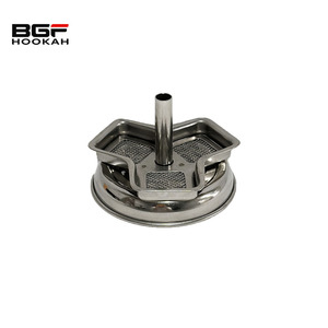 Diseño <span class=keywords><strong>Triangular</strong></span> Plata Hookah Sistema de gestión de calor Dispositivo Chimenea Shisha Soporte de carbón para tazón - Product Image 2