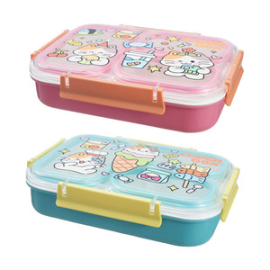Boîte à lunch en plastique avec quatre fermoirs latéraux, étanche et anti-fuite, pour étudiants et employés de bureau - Product Image 5