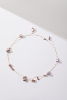 Collier avec pendentif en perle baroque d'eau douce plaqué or - Cadeau de fête classique, matériau naturel, certifié CE ASTM REACH, bijoux de mode