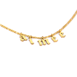 Hotsale Oro <span class=keywords><strong>Personalizzato</strong></span> Lettera In acciaio inox Personalizzati Nome Del <span class=keywords><strong>Choker</strong></span> - Product Image 4