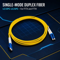 Prix de promotion d'usine Cordon de raccordement LC/UPC-LC/UPC Câble de raccordement à fibre optique Cordon de raccordement Om2 duplex monomode 5 Mtr