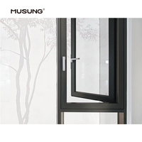 Ventanas Francesas Modernas con Marco de Aleación de Aluminio, Insonorizadas y Resistentes a Huracanes, con Doble Acristalamiento