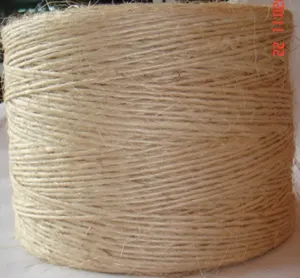 0.9mm cor natural corda de sisal tecido gêmeo em rolo a granel