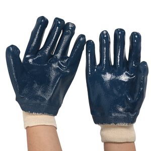 Gants <span class=keywords><strong>de</strong></span> <span class=keywords><strong>travail</strong></span> résistants à l'eau et à l'huile, à large bord, en nitrile bleu, <span class=keywords><strong>de</strong></span> qualité supérieure - Product Image 6