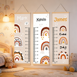 Tableau de croissance <span class=keywords><strong>pour</strong></span> enfants, autocollant mural, 78,7 pouces, mesure de la taille <span class=keywords><strong>pour</strong></span> filles, tableau magnétique personnalisé en tissu à suspendre au mur - Product Image 1