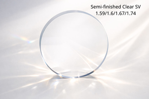 Verre optique semi-finie simple vision SFSV MR-7 1.67 transparent UV400 sphérique non traité UC pour lunettes - Product Image 3