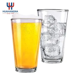 Wholesale All Purpose 16oz Water Juice Drinking Glassware 480ml ClearJuice Beer Glass Mugs Pint Beer Glasses for Pub Bar Hotel
