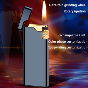 <span class=keywords><strong>Briquet</strong></span> à flamme nue DEBANG <span class=keywords><strong>avec</strong></span> roue à grattage, <span class=keywords><strong>briquet</strong></span> à silex, <span class=keywords><strong>briquet</strong></span> à cigarettes, format mini, facile à transporter, rechargeable, <span class=keywords><strong>avec</strong></span> fenêtre de niveau de gaz visible - Product Image 1