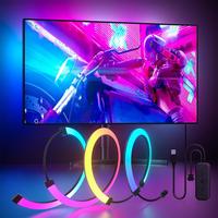 Tira de Luces LED RGBIC con Sincronización Musical, Alimentación USB, Iluminación Ambiental para Juegos de PC, Iluminación de Fondo para Monitor de Escritorio