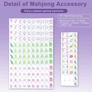 Superb Premium Acrylic Cloisonne Inspired Luxury Style <b>Mahjong</b> <b>Set</b> With Carrying Case for Boutique Gift Shops - Product Image 3