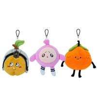 UYEAH OEM/ODM Op Maat Ontworpen Mini Cartoon Fruit Pluche Sleutelhanger Pop Zacht Pluche Dierenfiguur Pluche Speelgoed Sleutelhanger Cadeau Hangtas