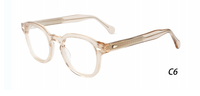 Monture de lunettes optiques unisexe à monture complète ronde en TR90, style rétro avec rivets, pour verres de prescription classiques